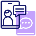 external chatting-student-counselor-inipagistudio-lineal-color-inipagistudio icon