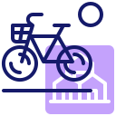 external cycling-summer-at-home-inipagistudio-lineal-color-inipagistudio icon