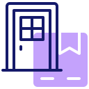 external door-to-door-logistic-service-inipagistudio-lineal-color-inipagistudio icon