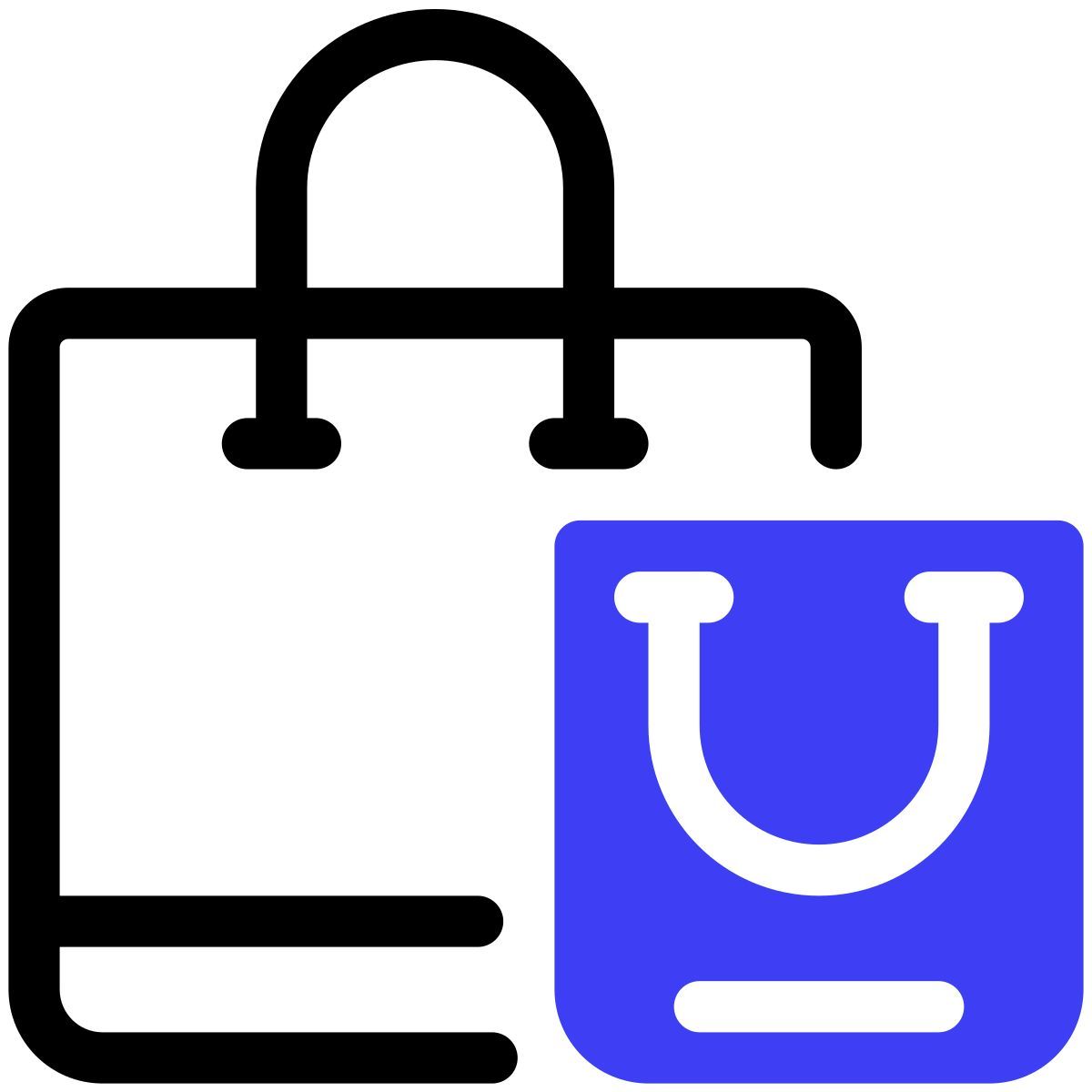 brand merchandise paper bag icon
