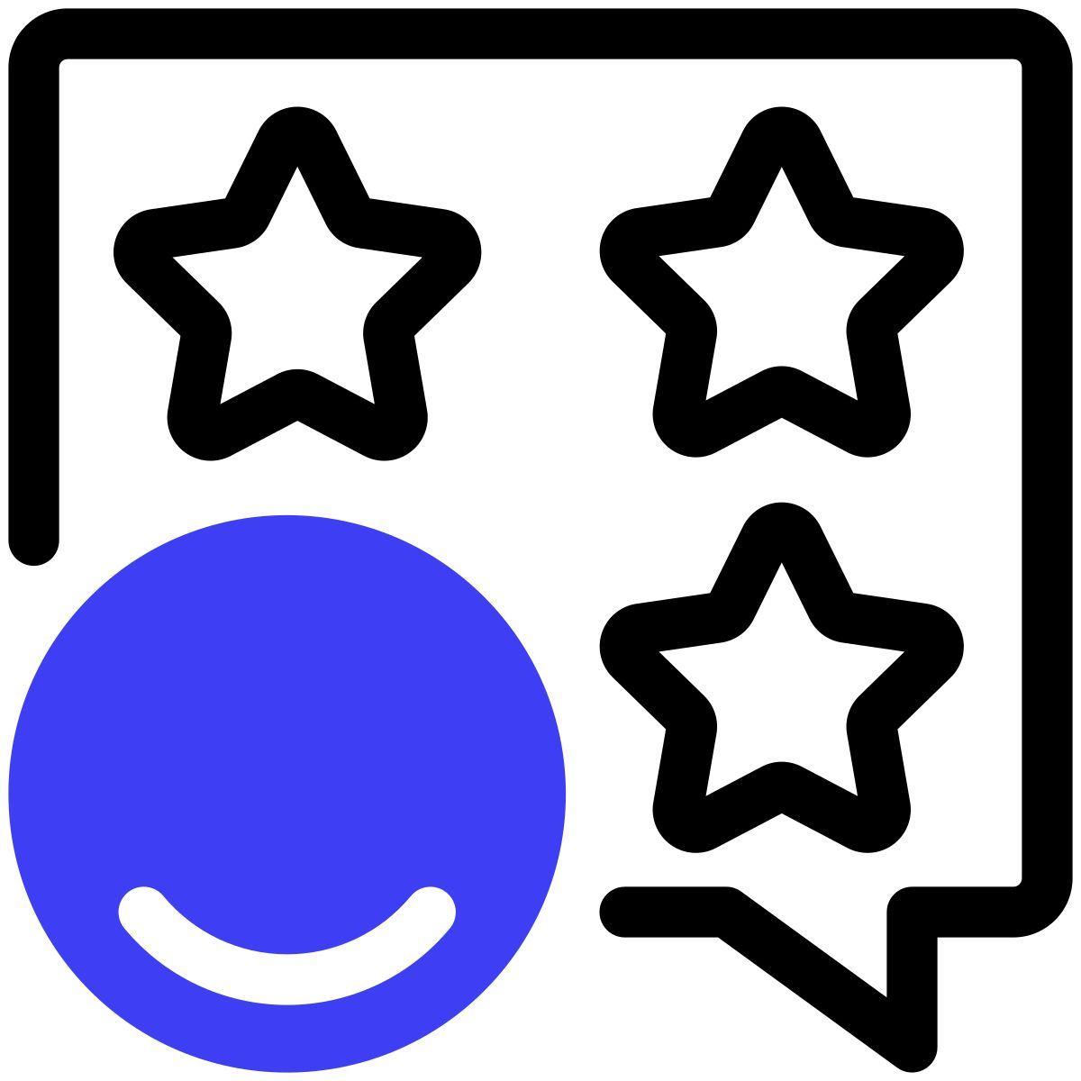brand storytelling/feedback icon