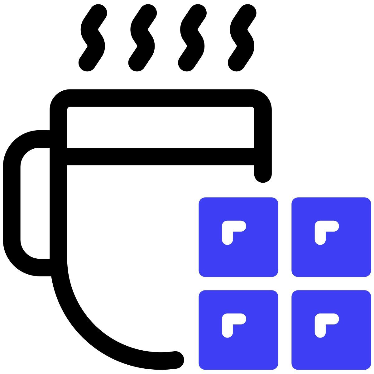 cold winter hot chocolate icon