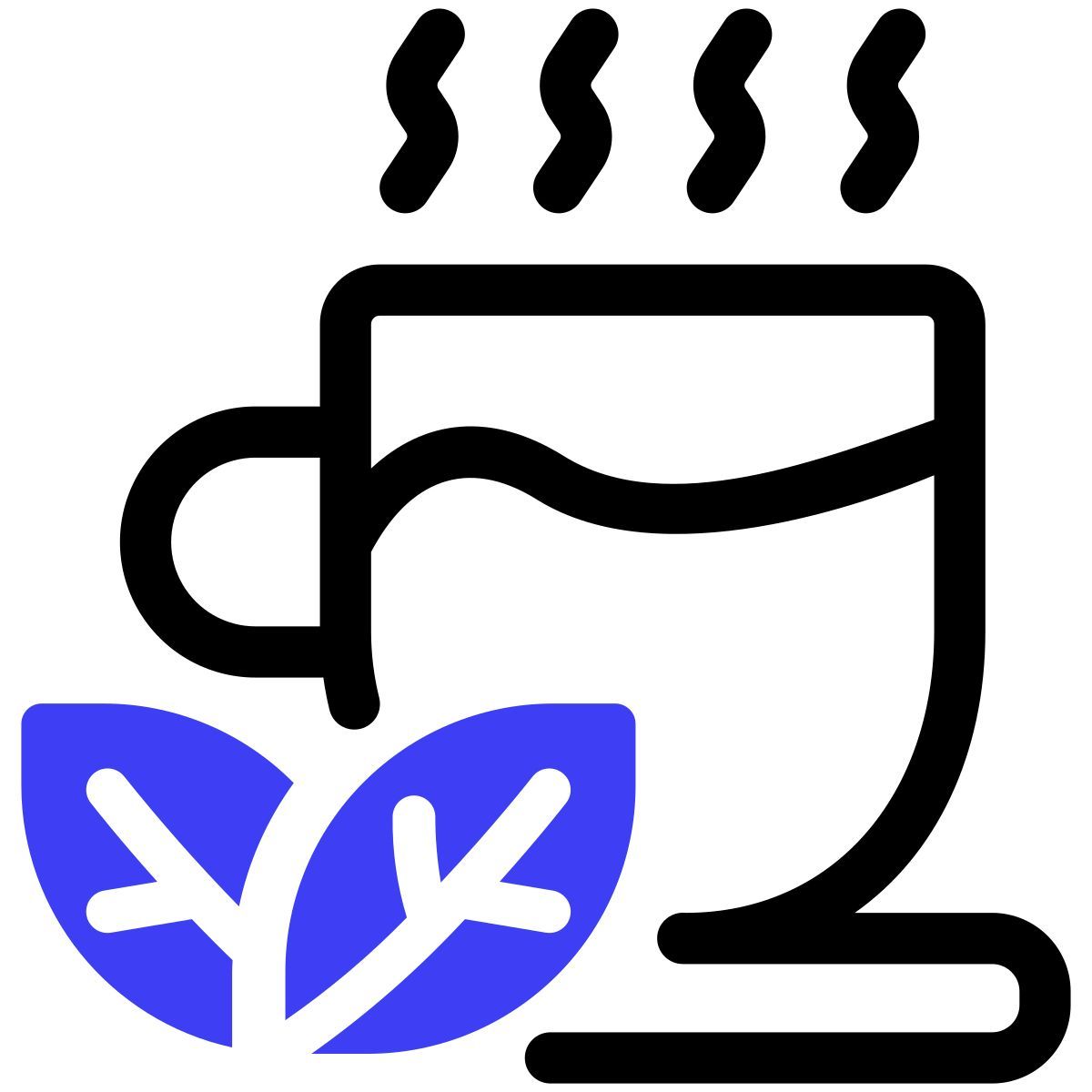 cold winter hot tea icon