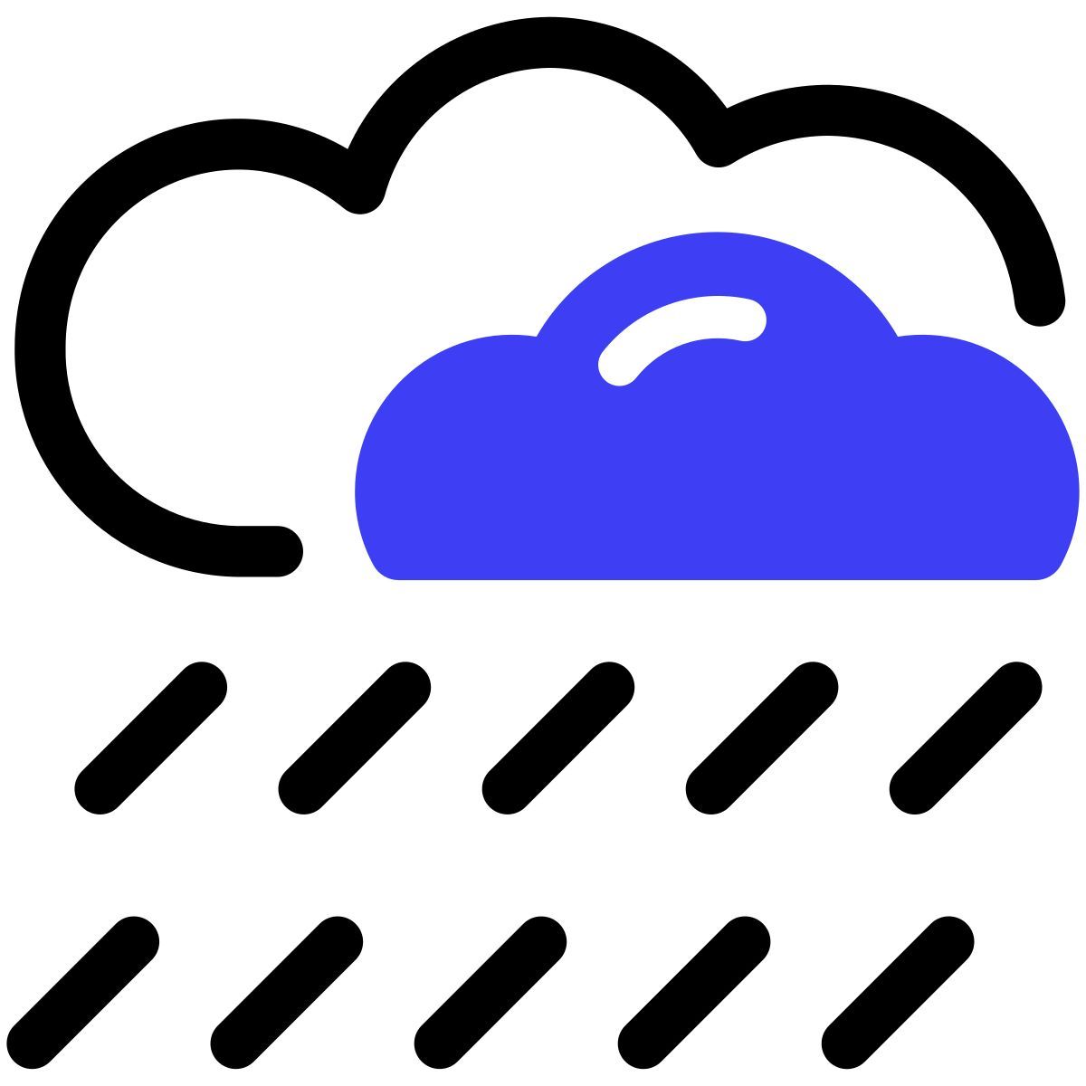 cold winter rain icon