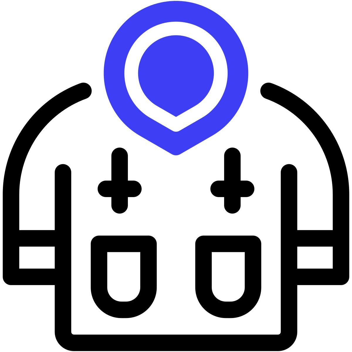 cold winter raincoat icon