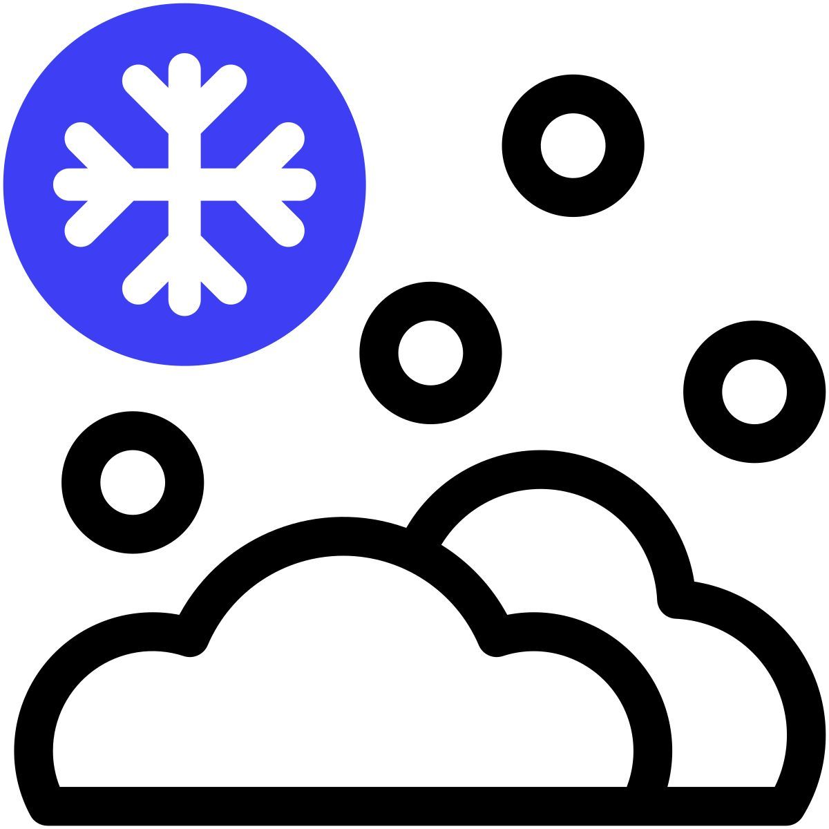 cold winter snow icon