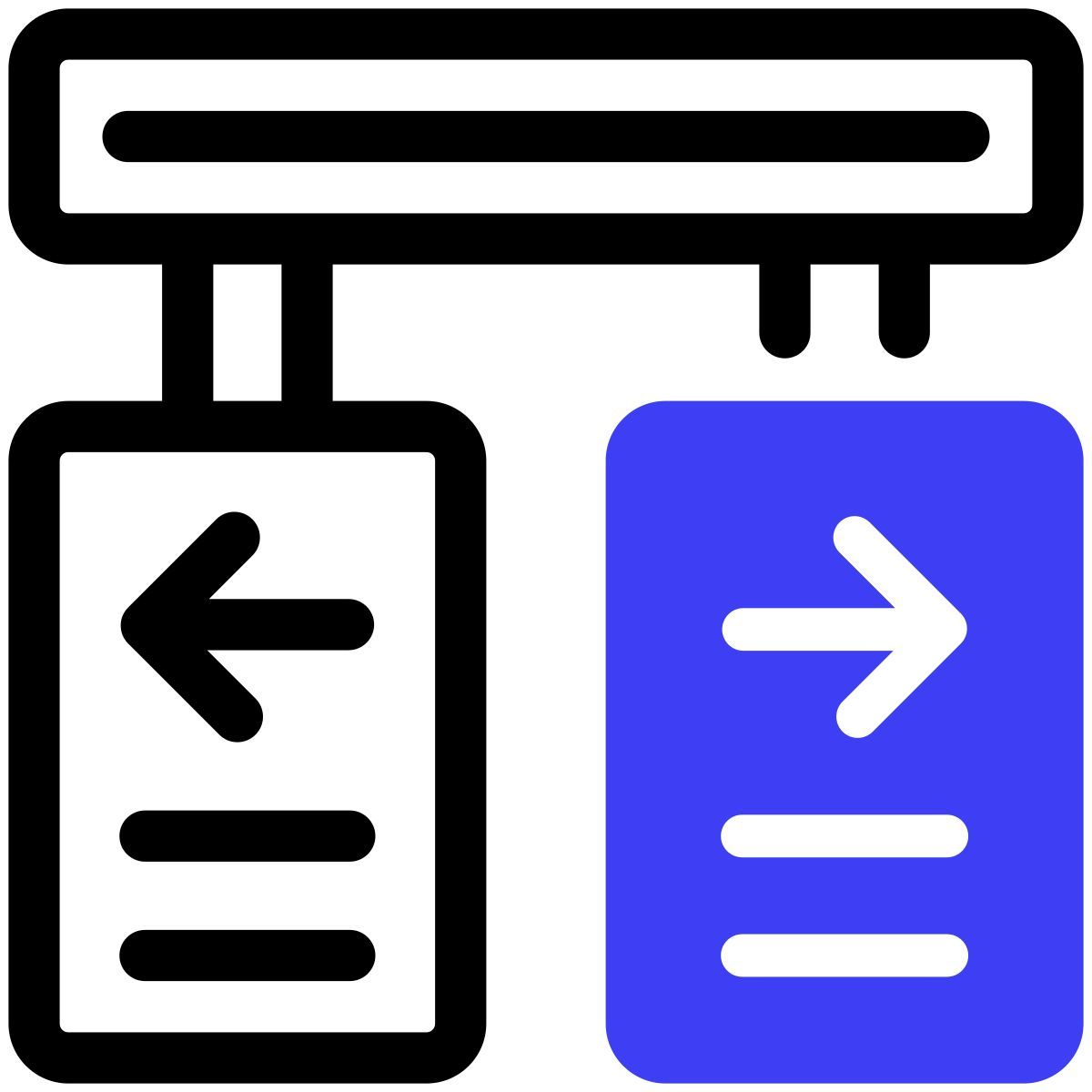 señal direccional icon