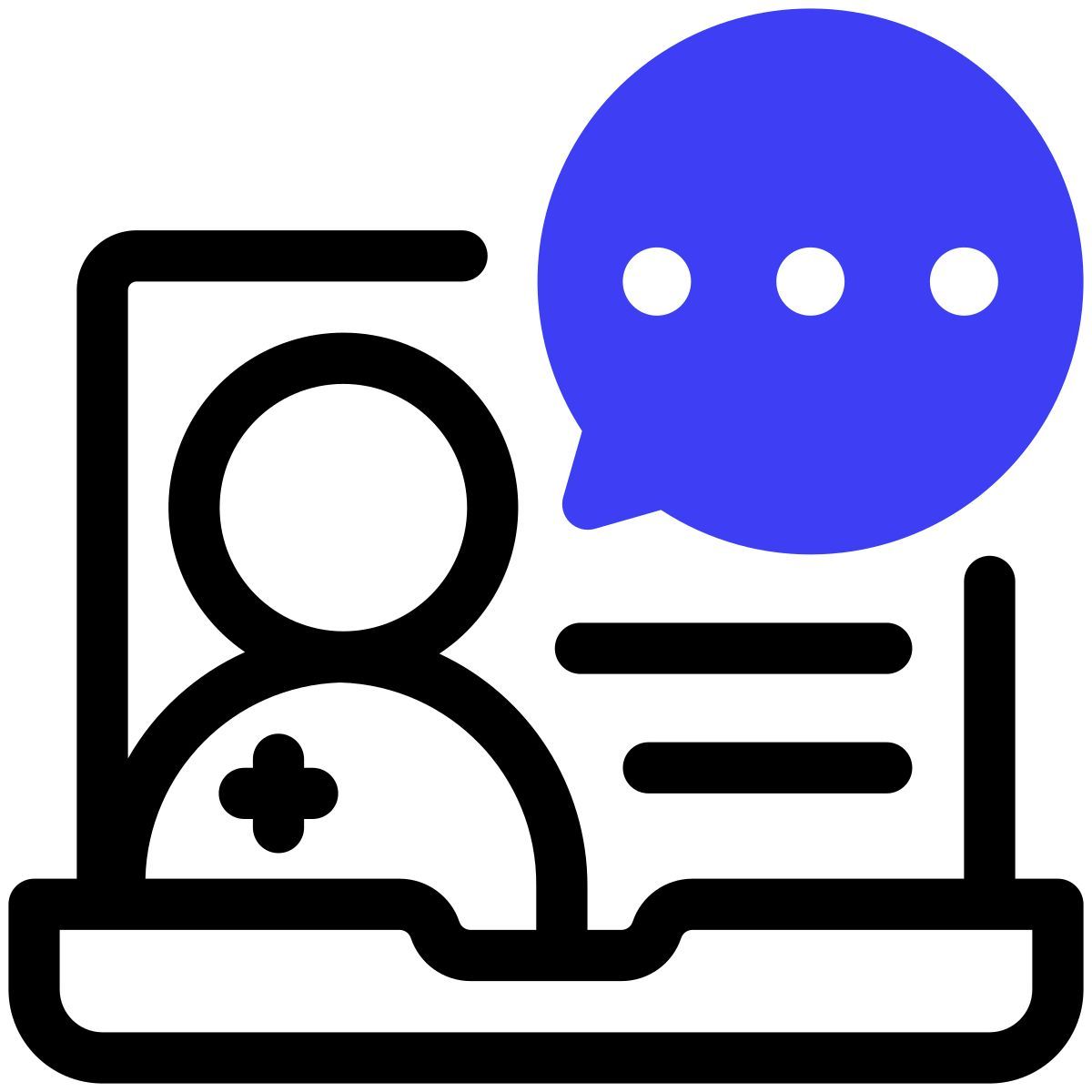 distant healthcare counseling icon