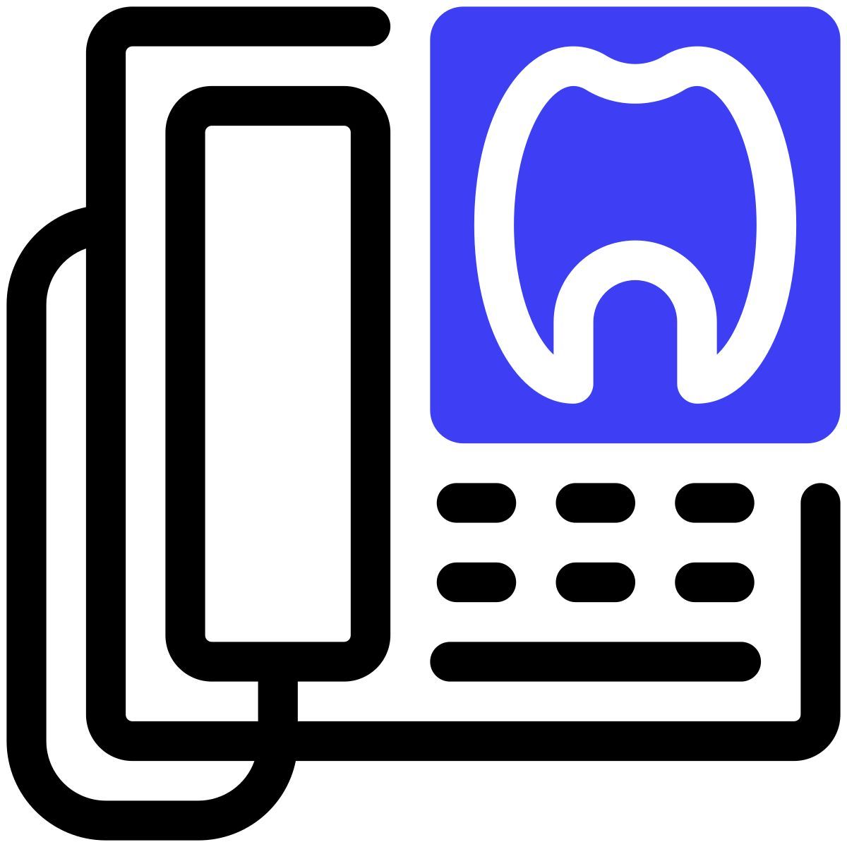 distant healthcare dental care icon