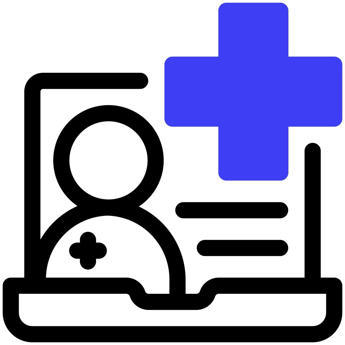 distant healthcare doctor icon