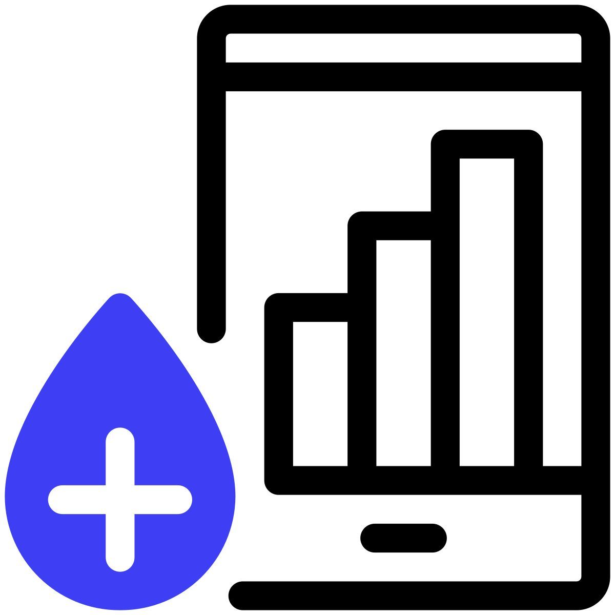 distant healthcare glucosemeter icon