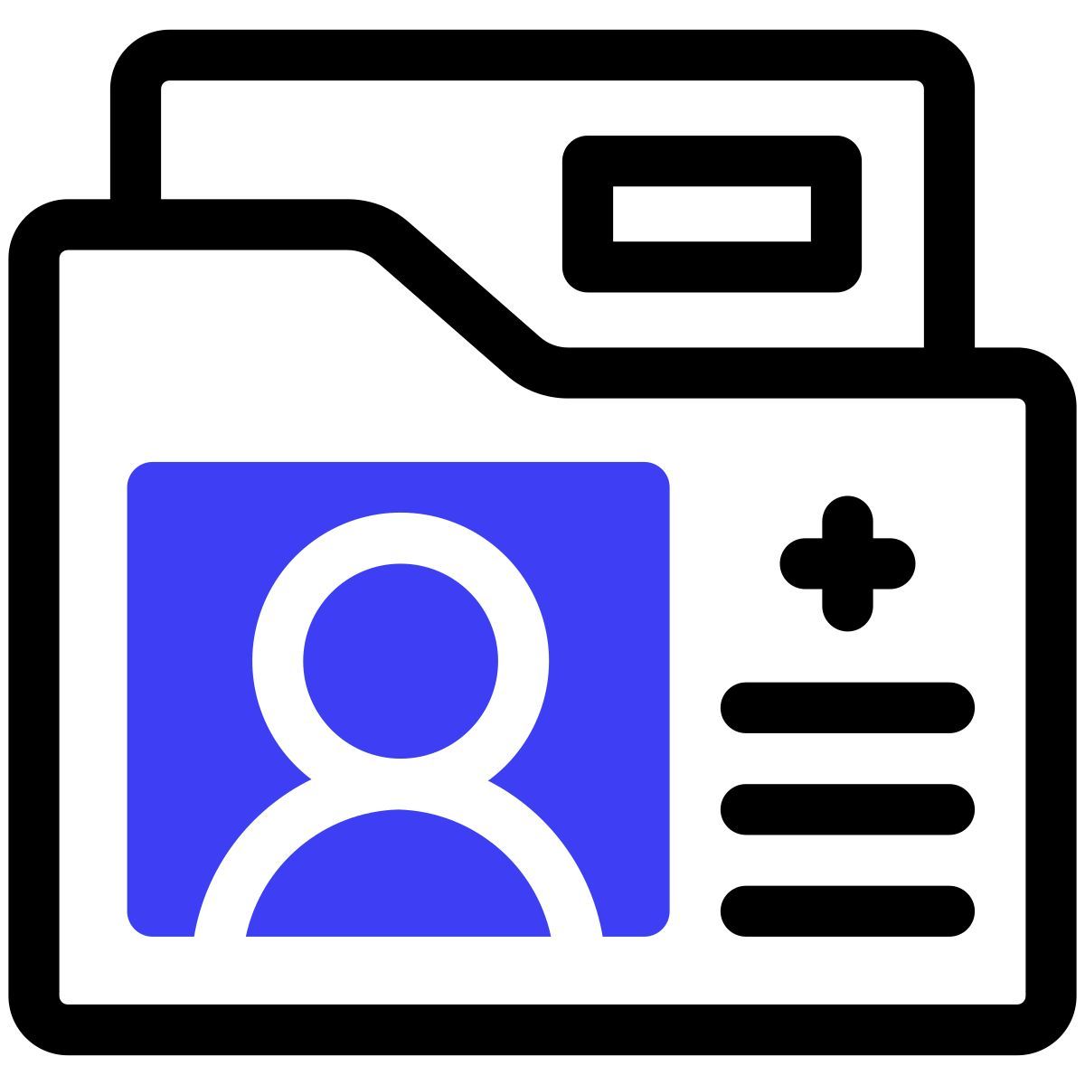 distant healthcare medical record icon