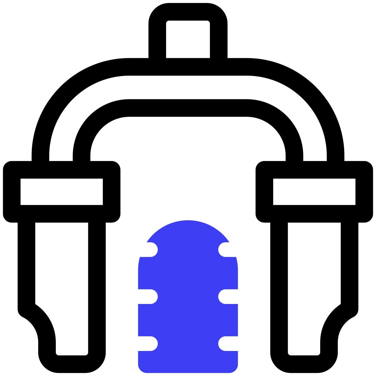 downhill mountain biking fork icon