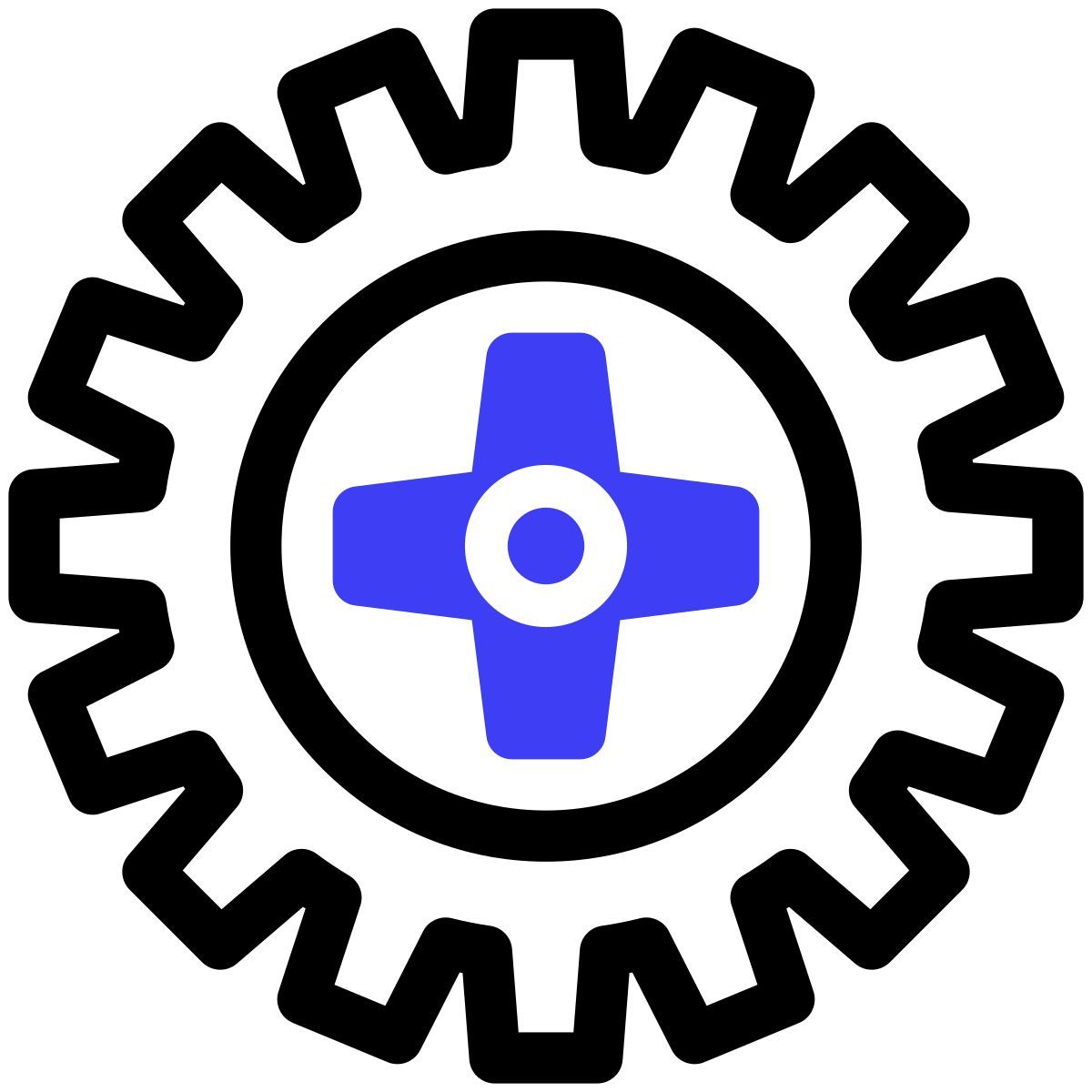 downhill mountain biking gear icon