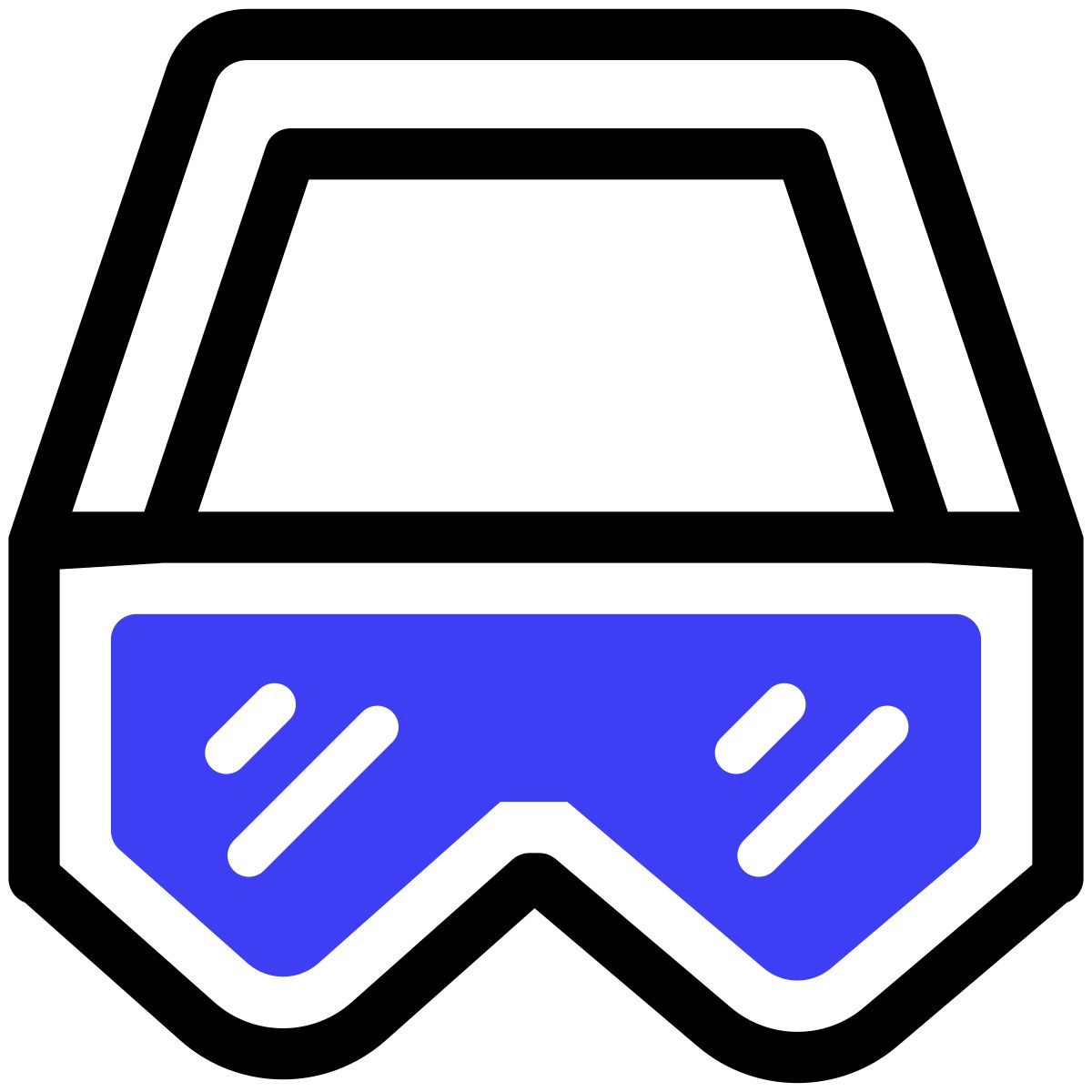 downhill mountain biking glasses icon
