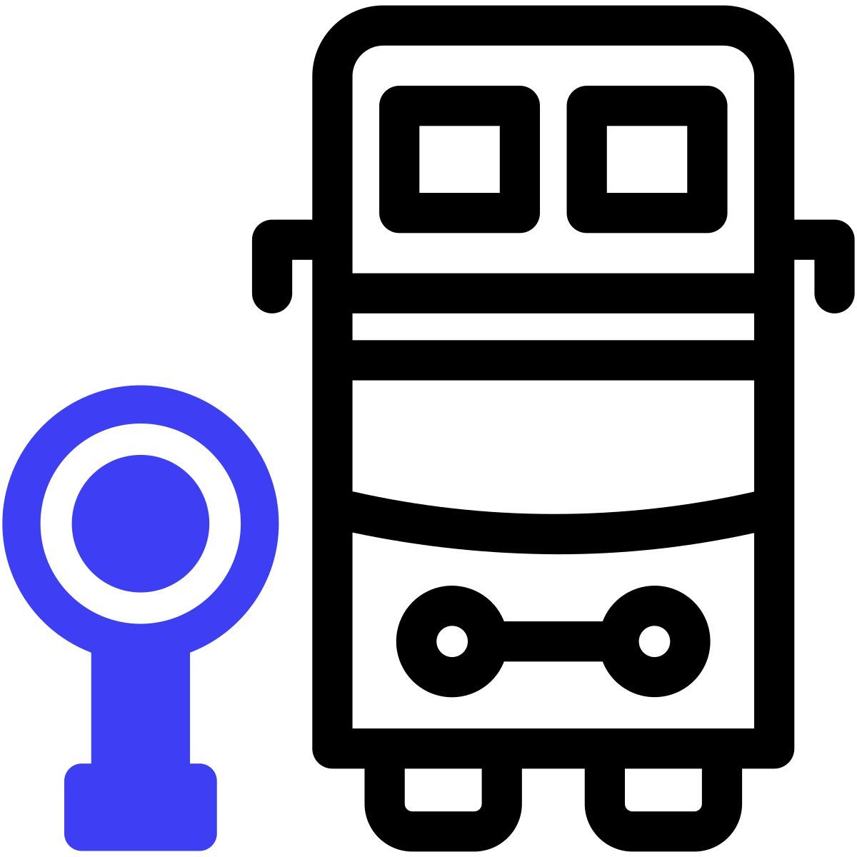 driver safety bus stop icon