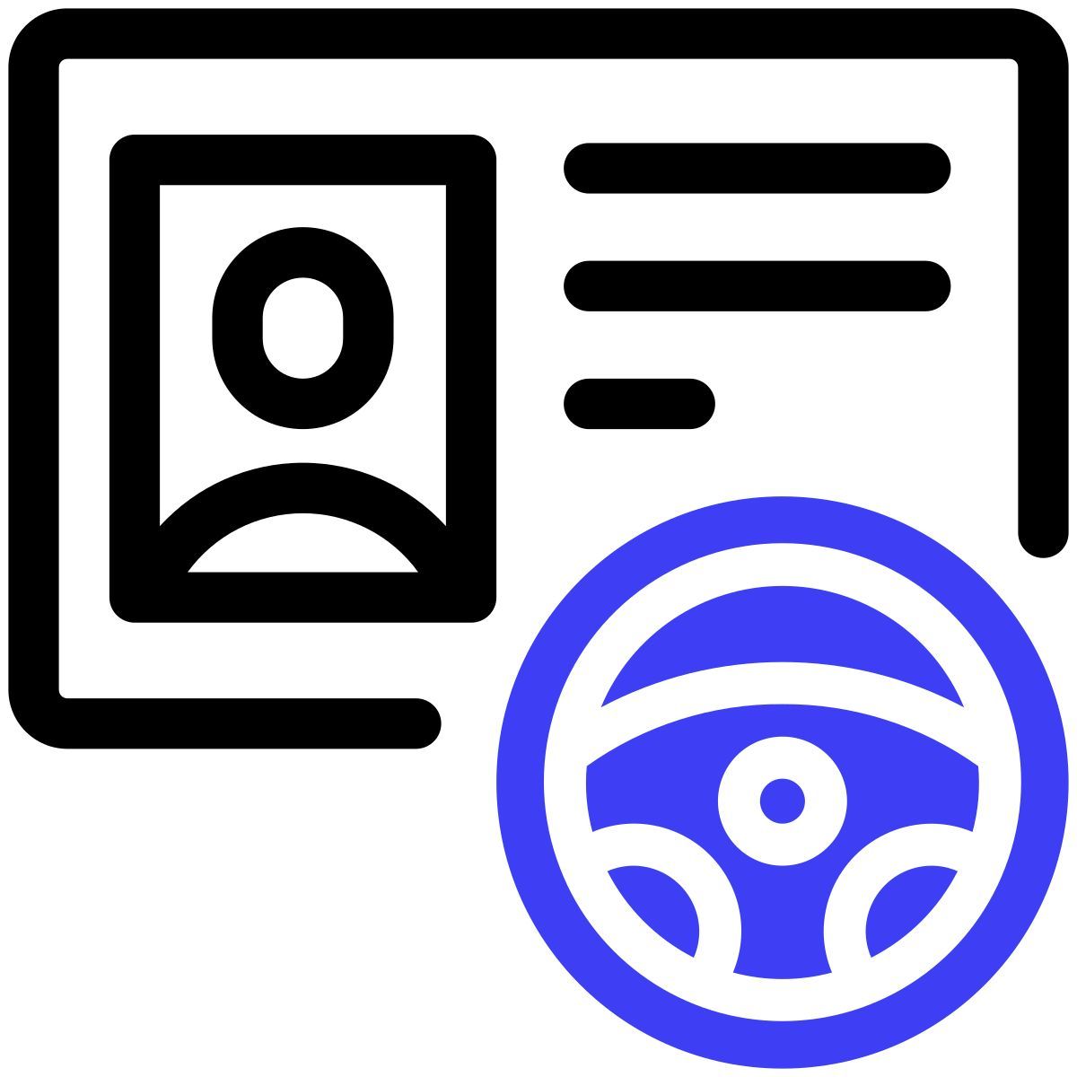 driver safety driving license icon