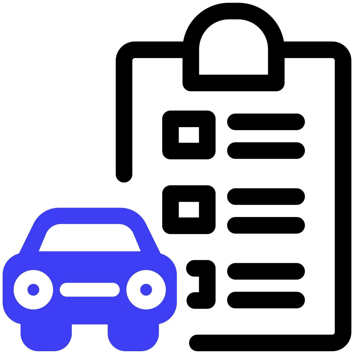 driver safety driving test icon