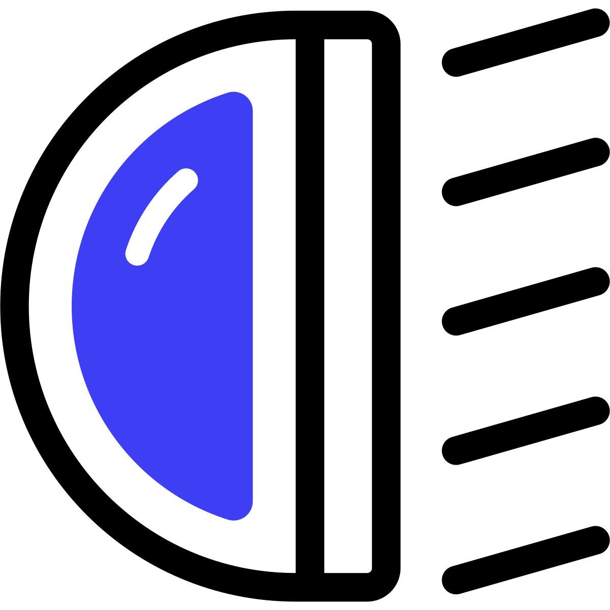 driver safety headlight icon