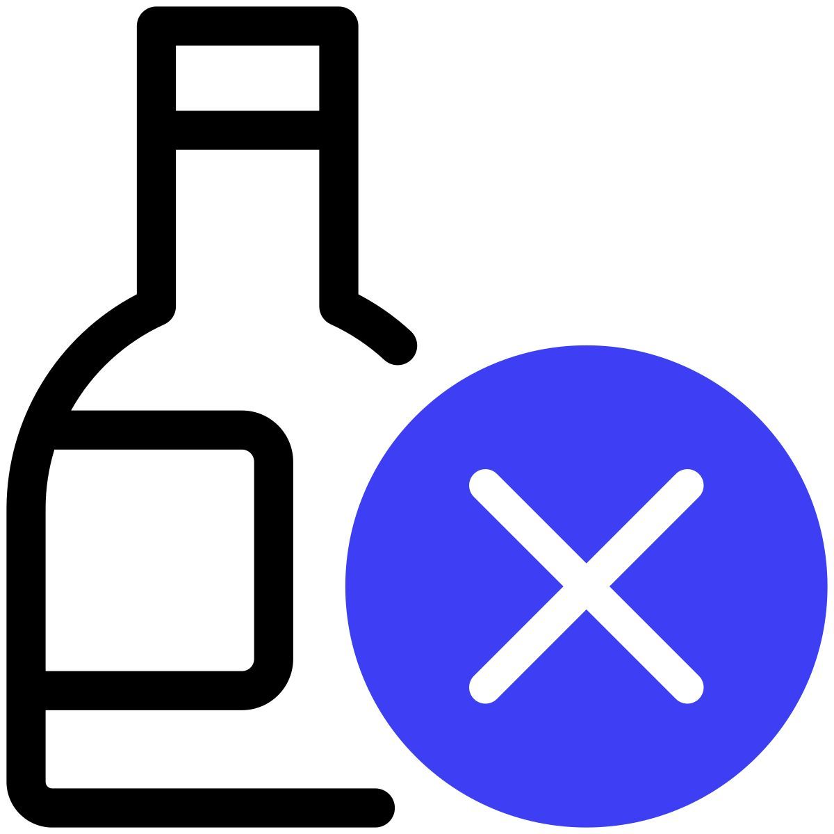 driver safety no alcohol icon