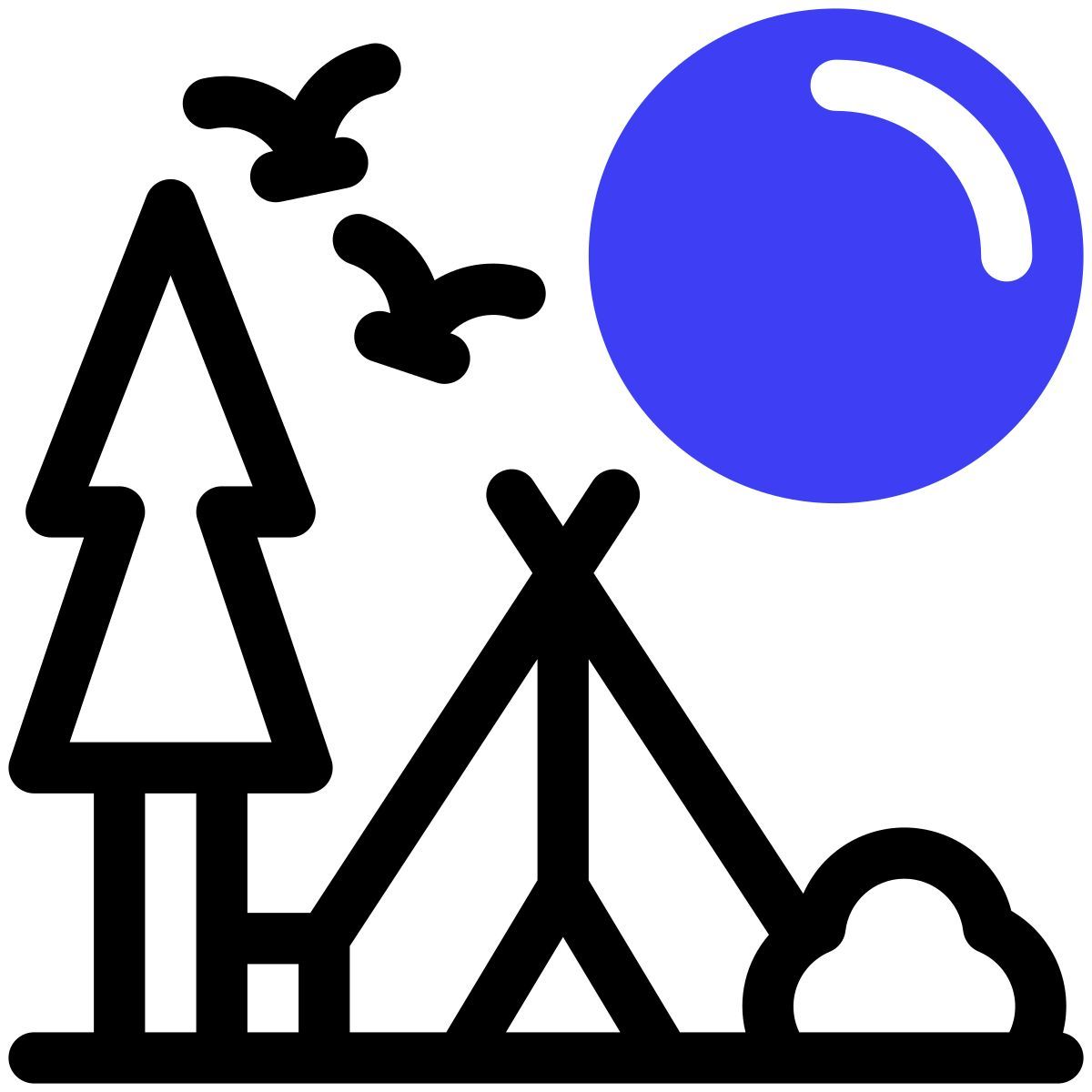 enjoy your life camping icon