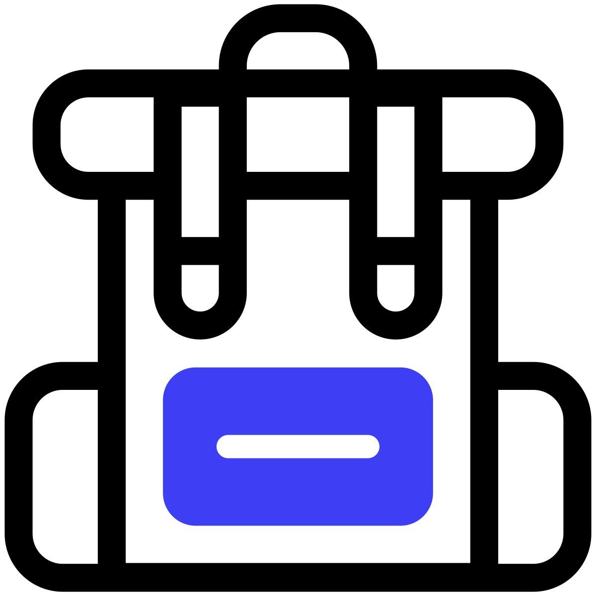 explore the world backpack icon