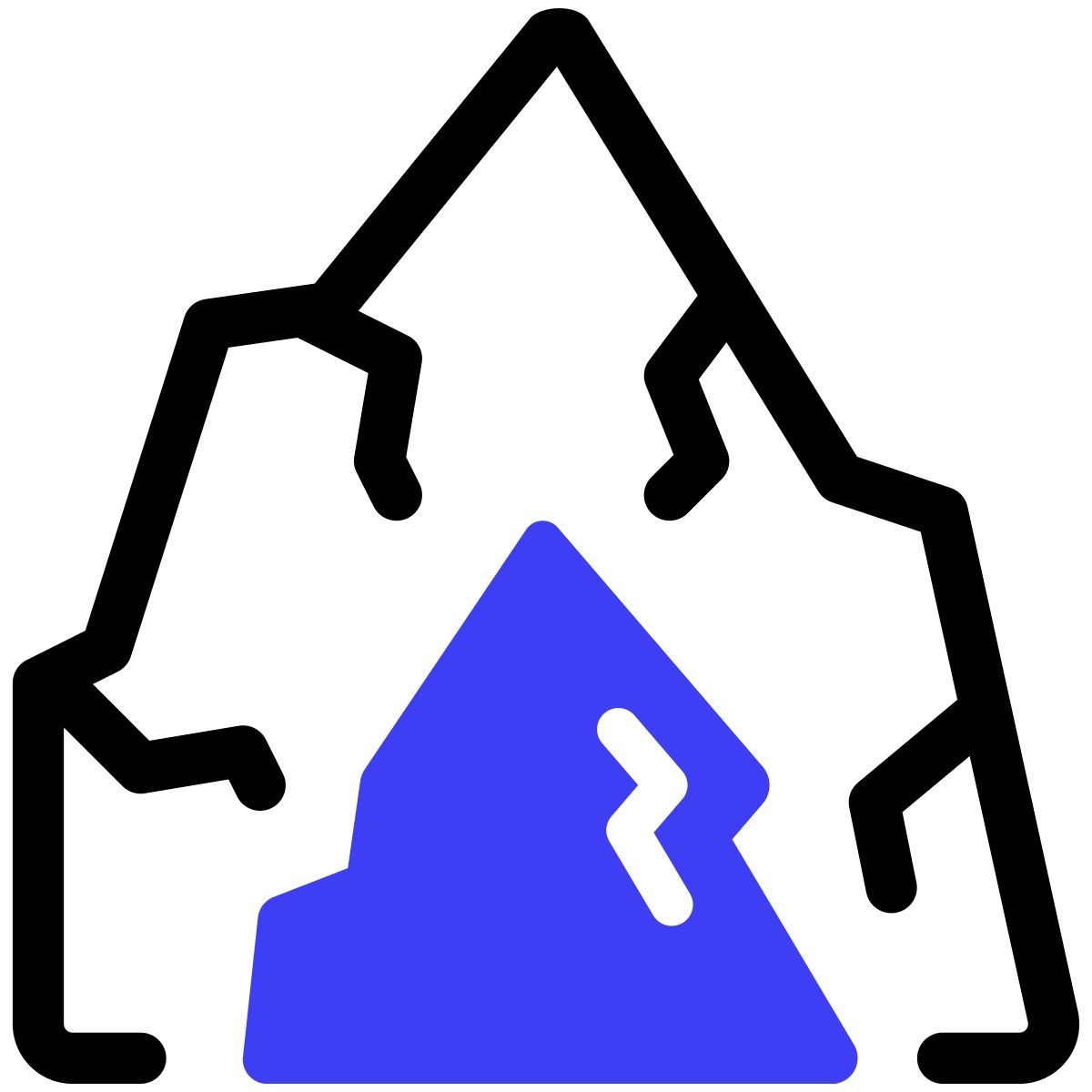 explore the world cave icon