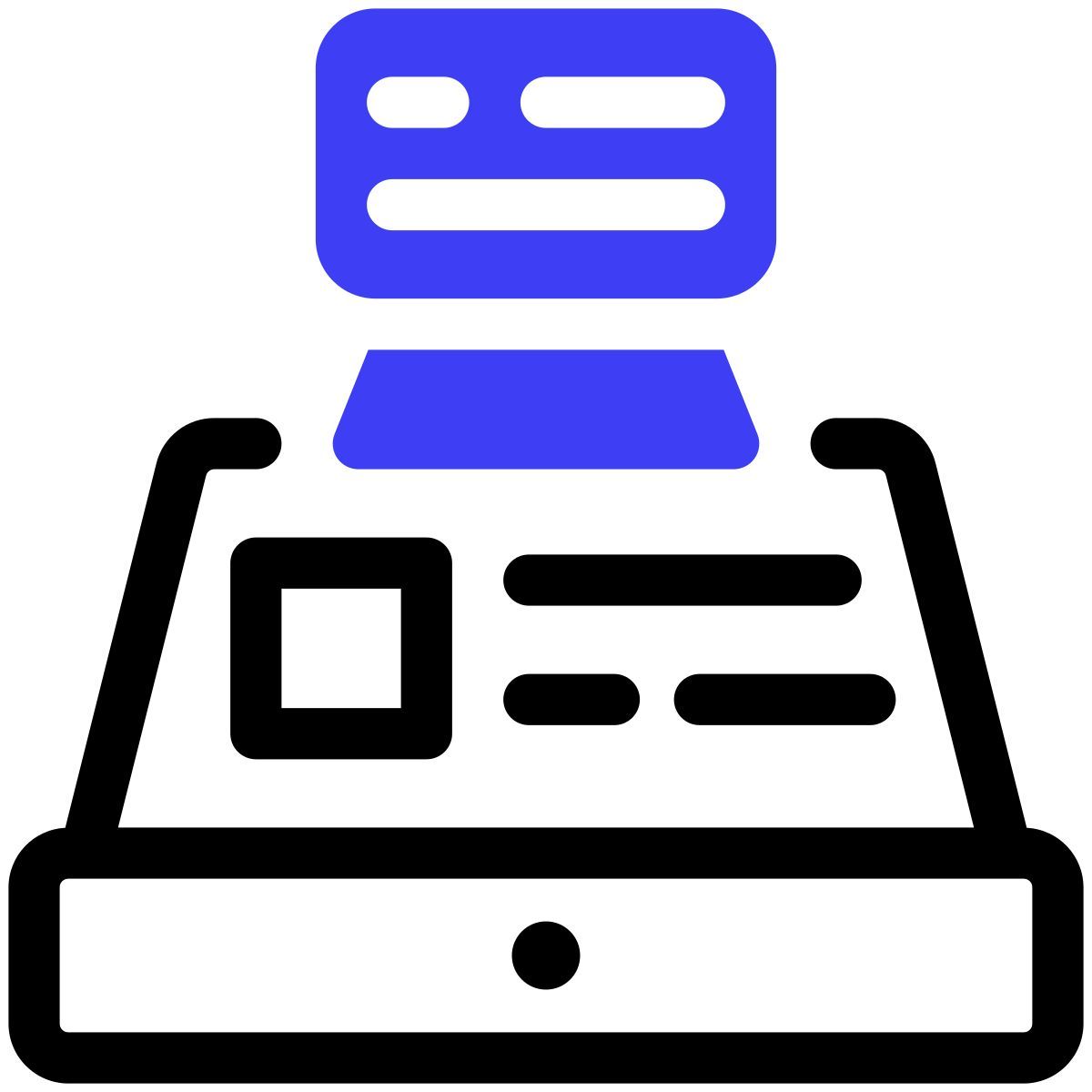 finance and banking cash register icon