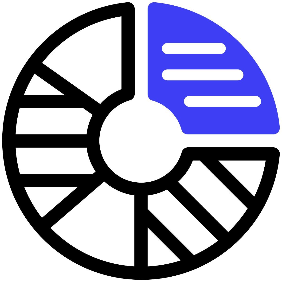finance and banking pie chart icon