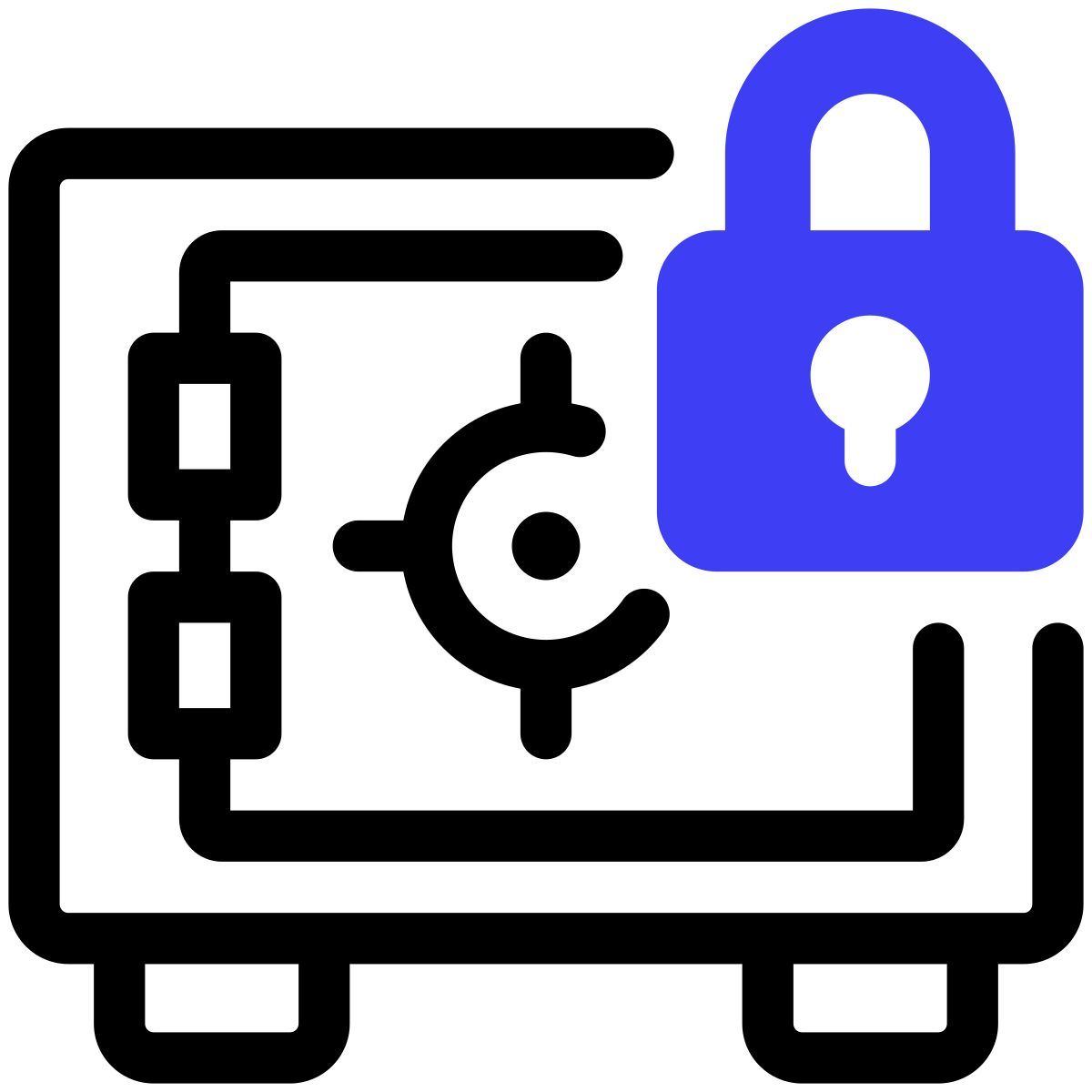 finance and banking safe box icon