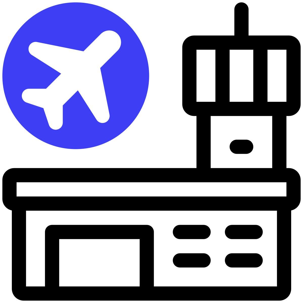 immigration office airport icon