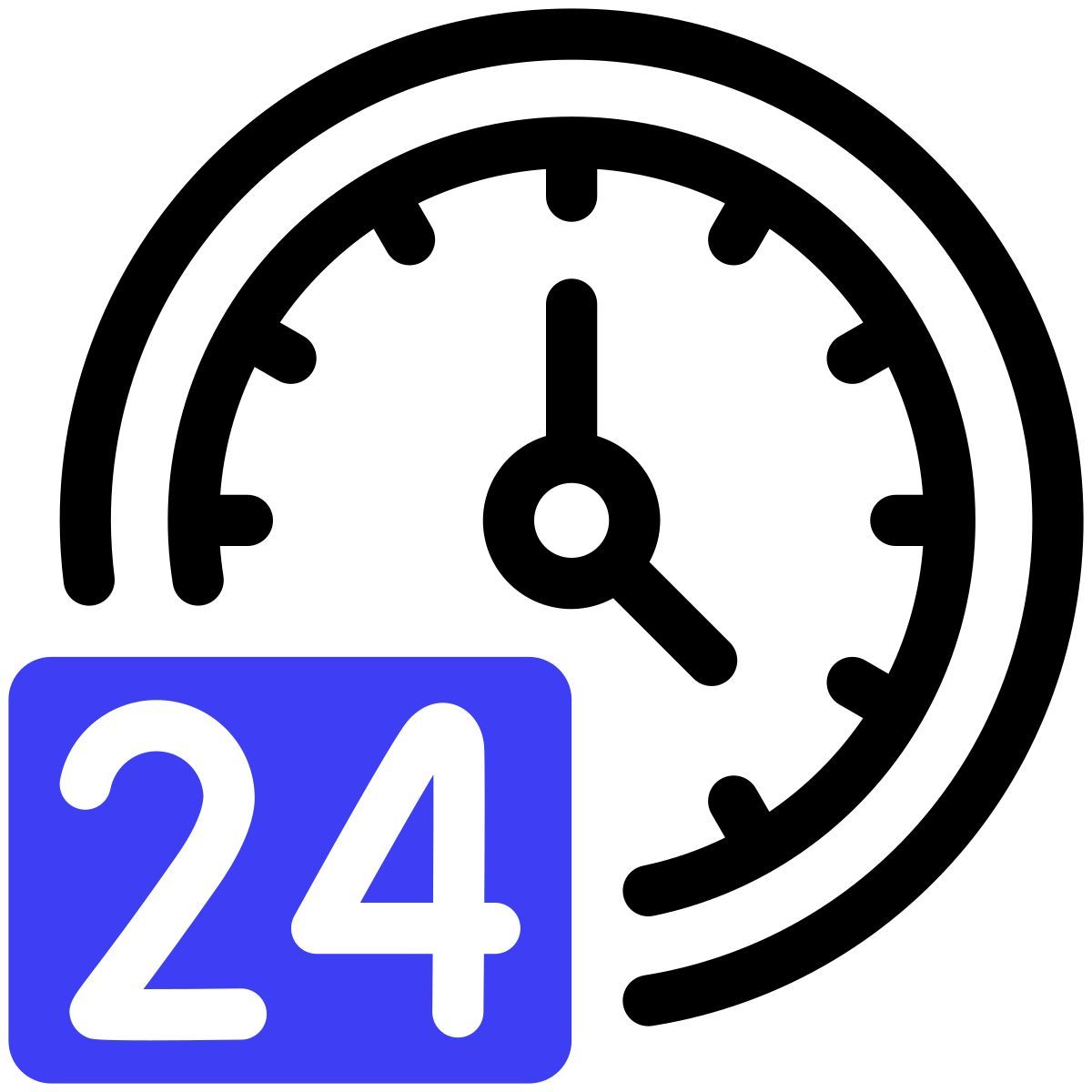 instant payment 24 hour icon
