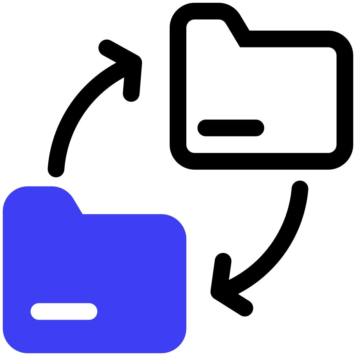 두 방향의 데이터 icon