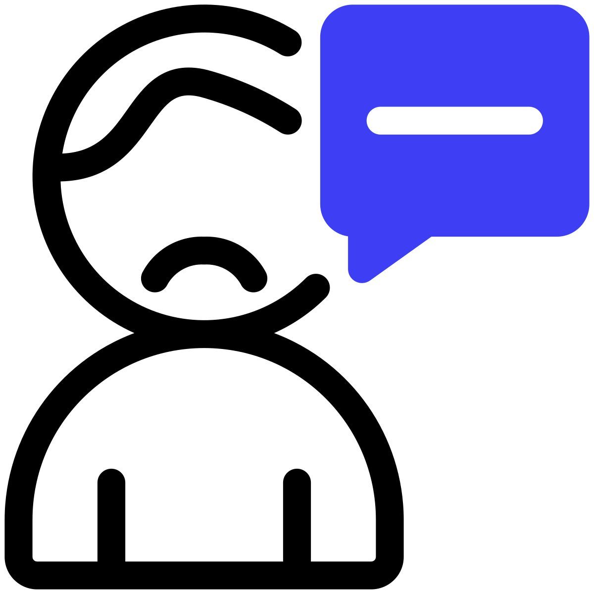 negative thinking icon