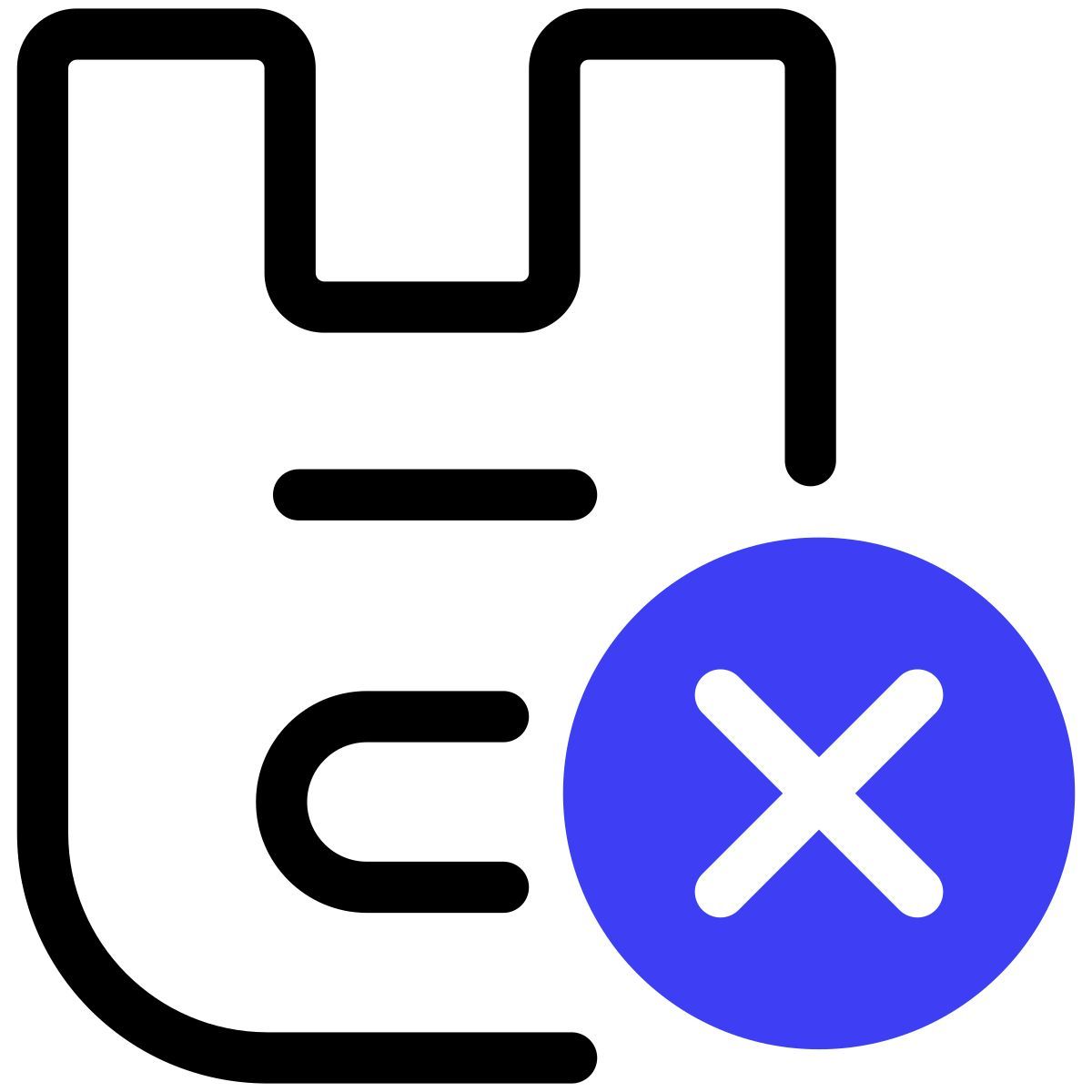 no plastic bags icon