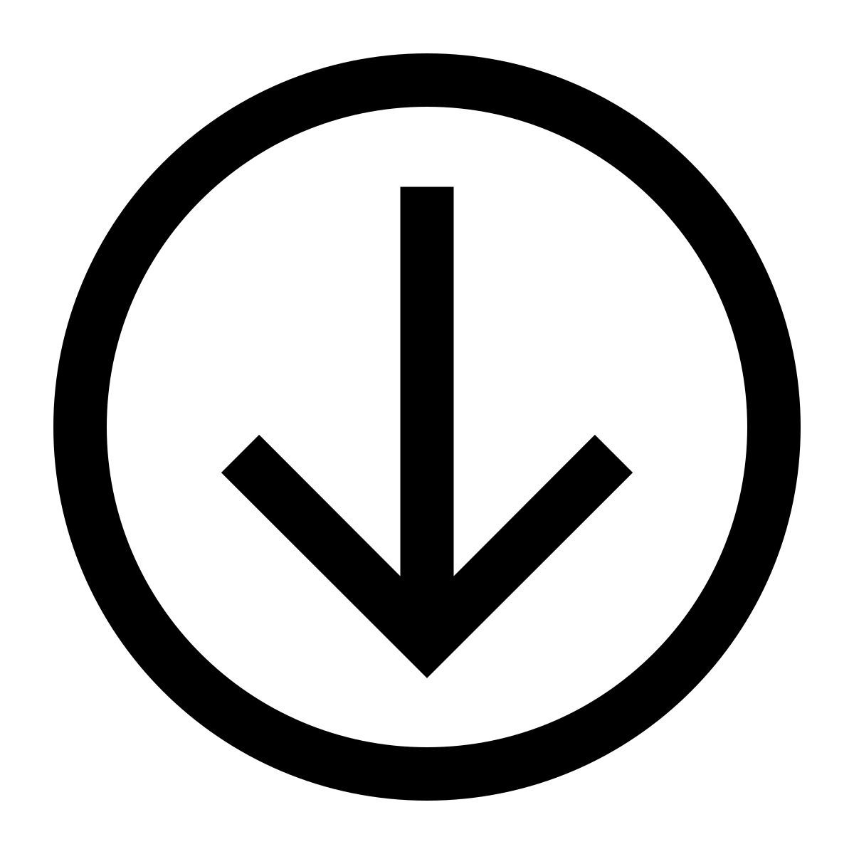 arrow down icon