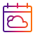 external cloudy-calendar-and-date-inkubators-gradient-inkubators icon