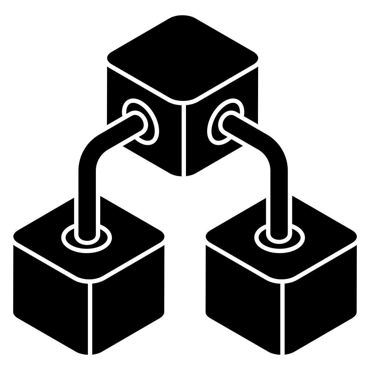 3d cube network icon