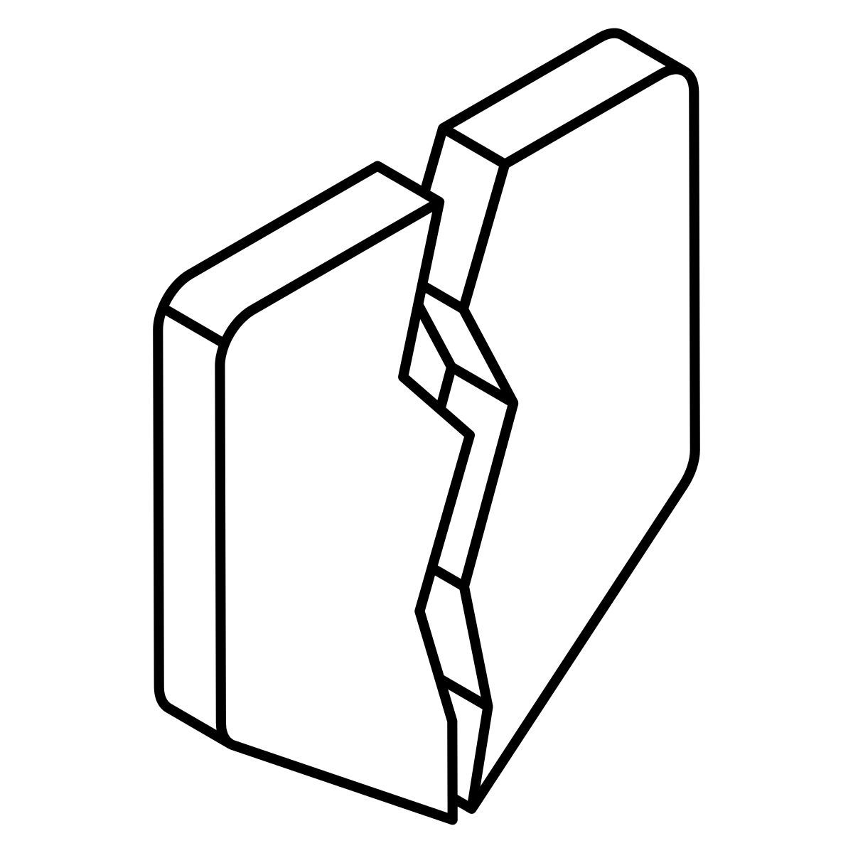 cracked shield icon