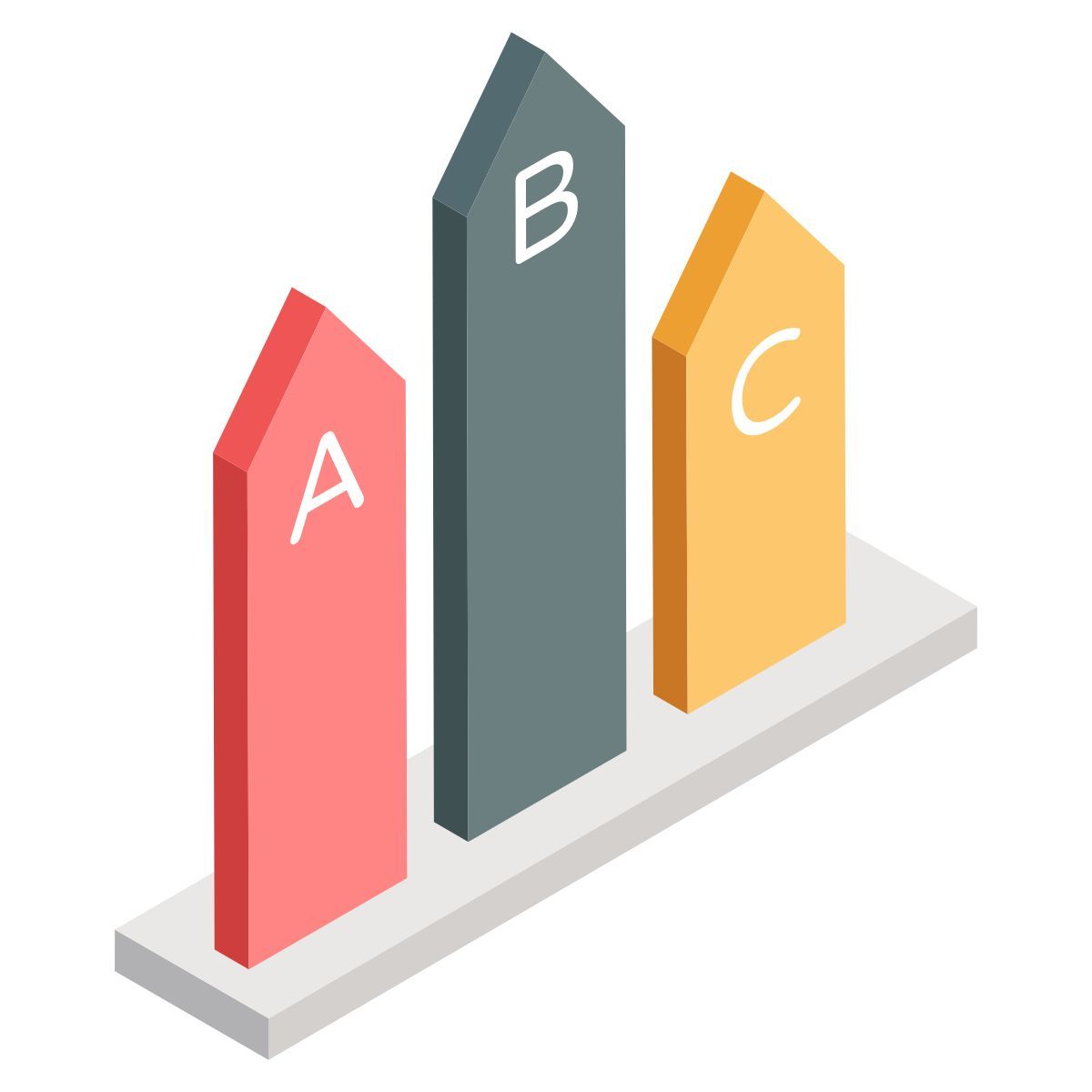 horizontal arrows chart icon