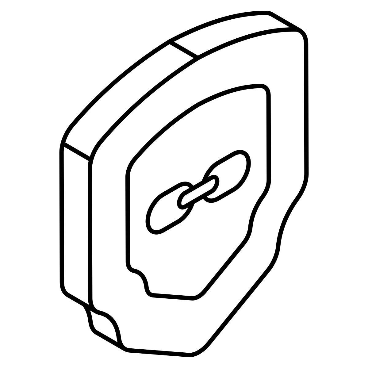 Verbundener Schild icon