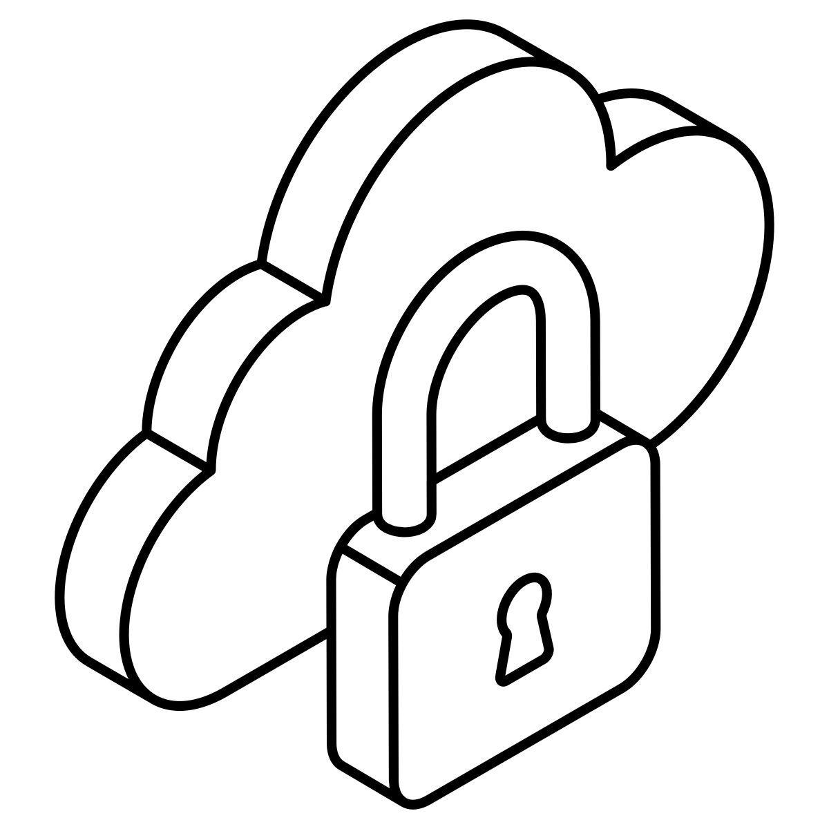 locked cloud icon