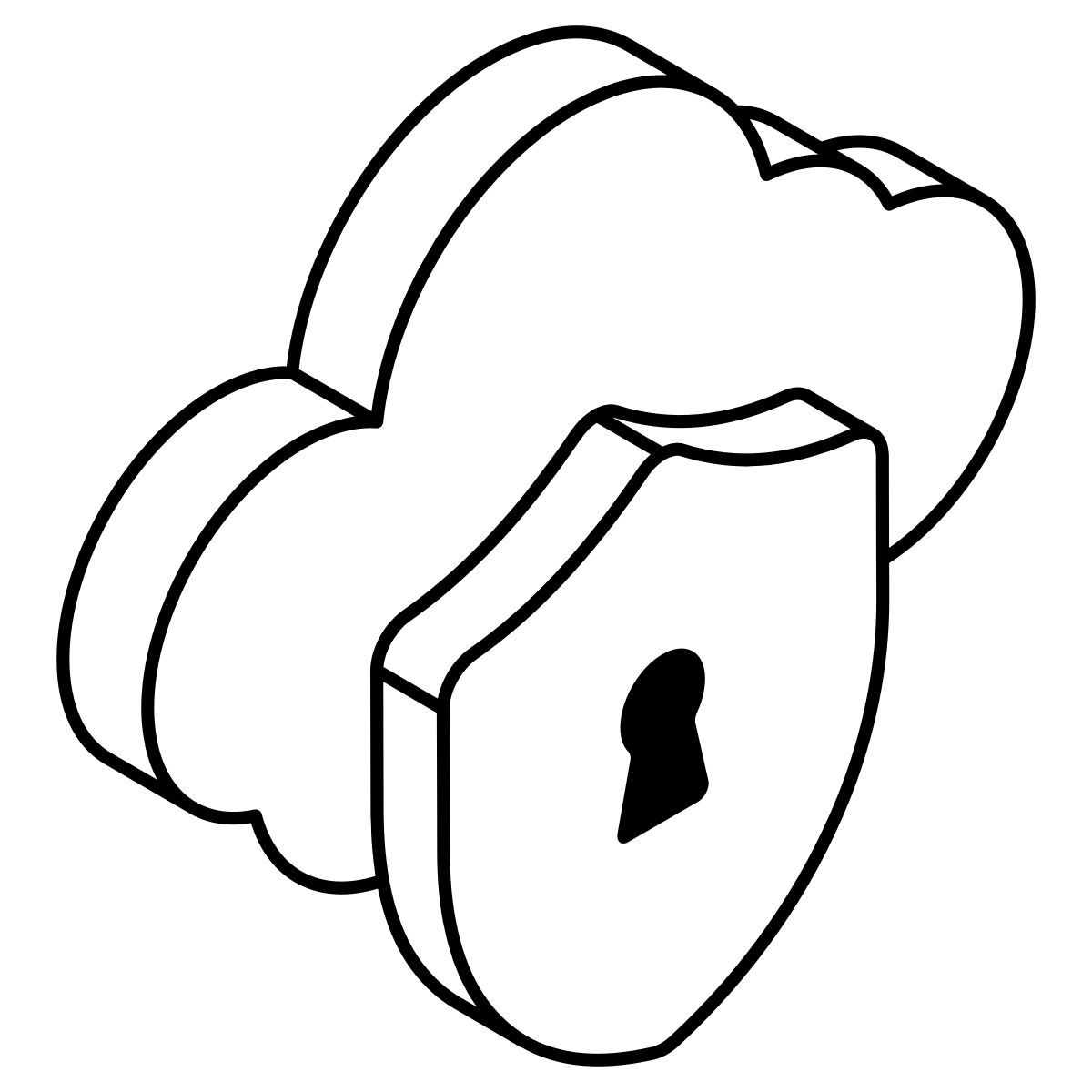 locked cloud icon