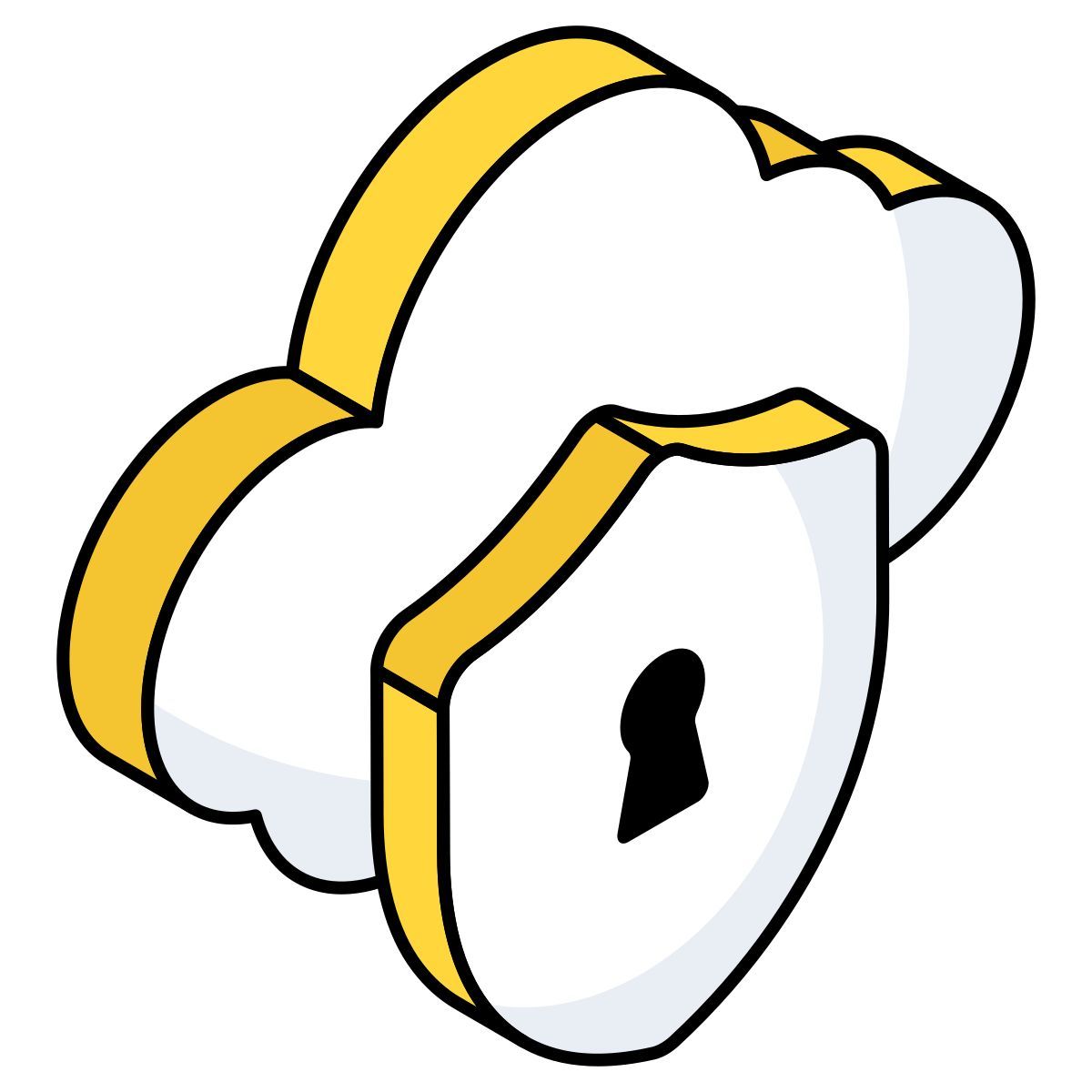 locked cloud icon