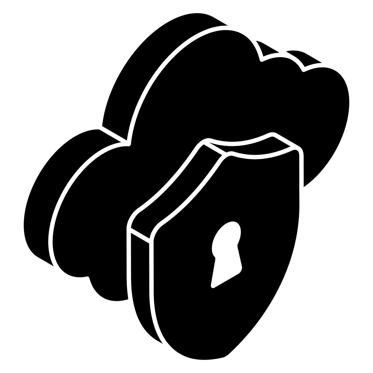 locked cloud icon