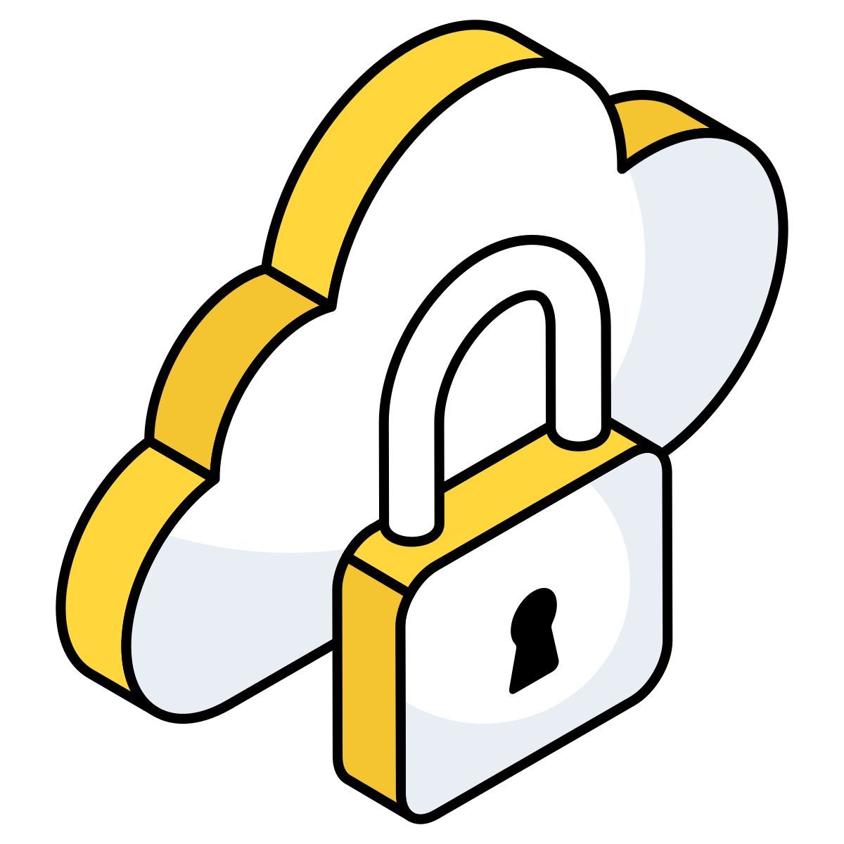locked cloud icon
