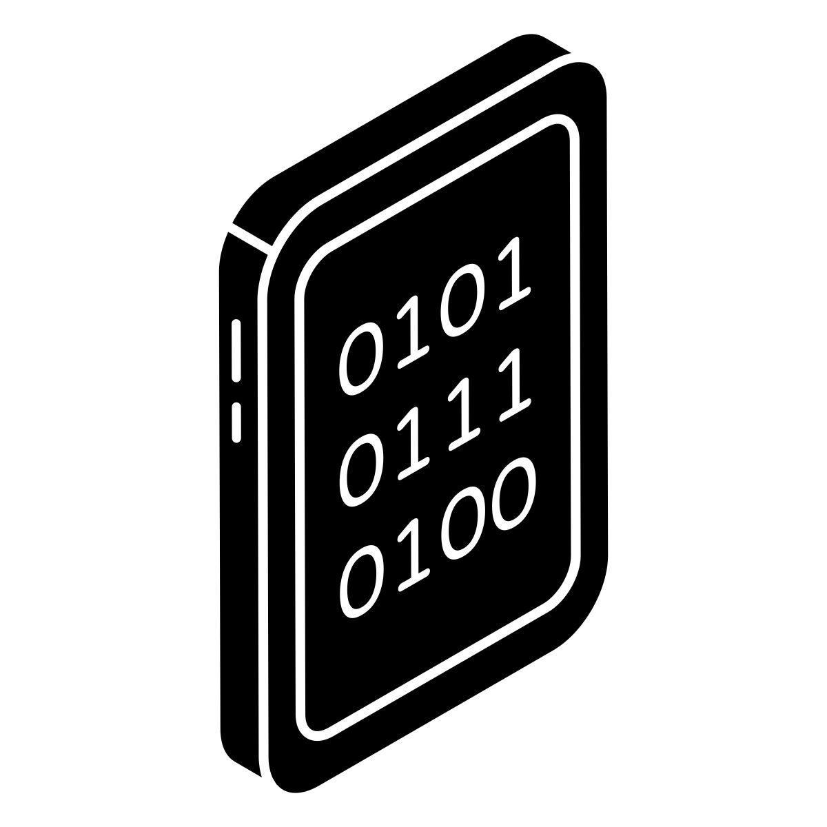 mobile binary data icon