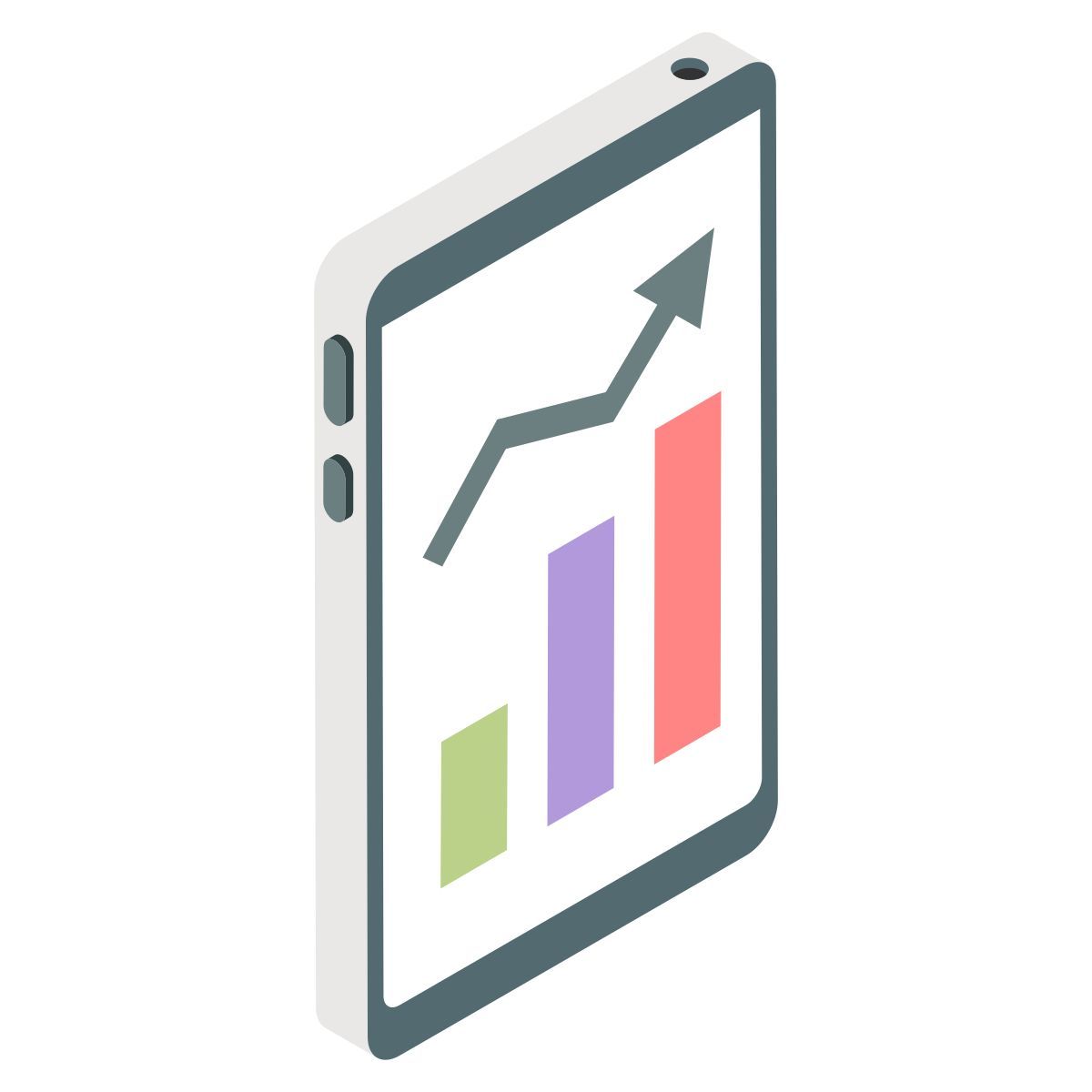 mobile growth chart icon