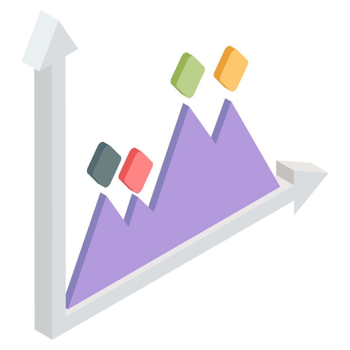 mountains chart icon