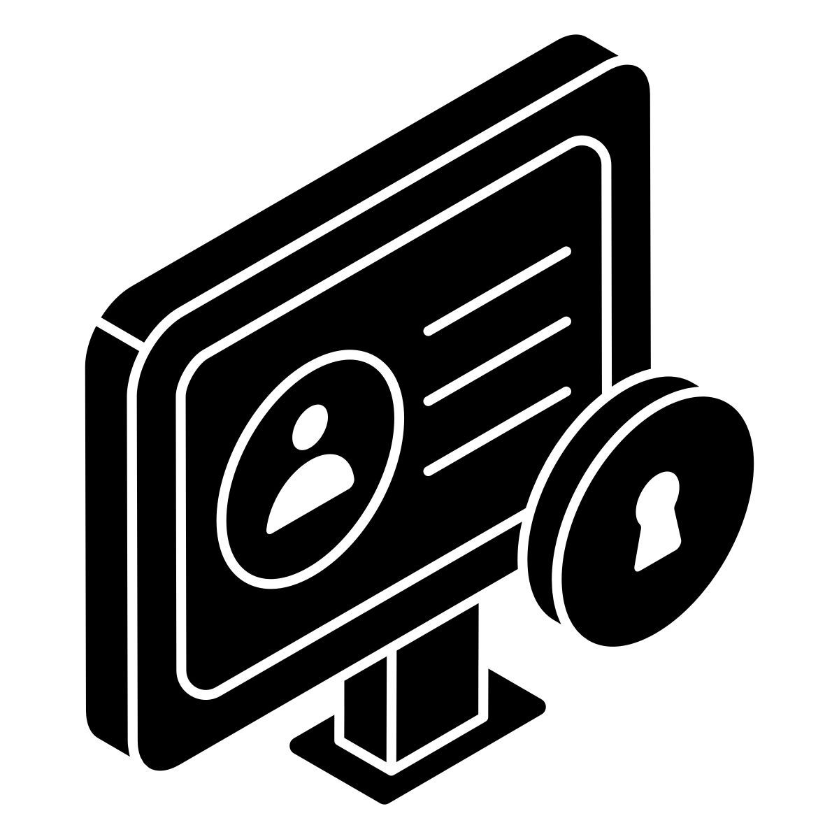 sicurezza del profilo online icon